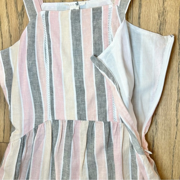 Caslon Women’s Striped Linen Blend Eyelet Maxi Dress Size XXS (00) - Picture 14 of 16